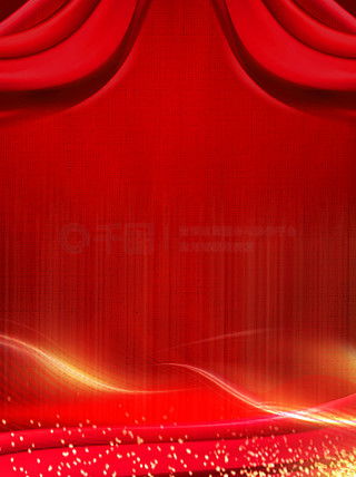 旗袍展示舞台灯光下的红色旗袍