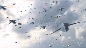 未来战争设想图：无人机蜂群作战概念