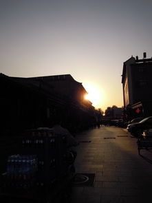 夕阳下的康平路街道