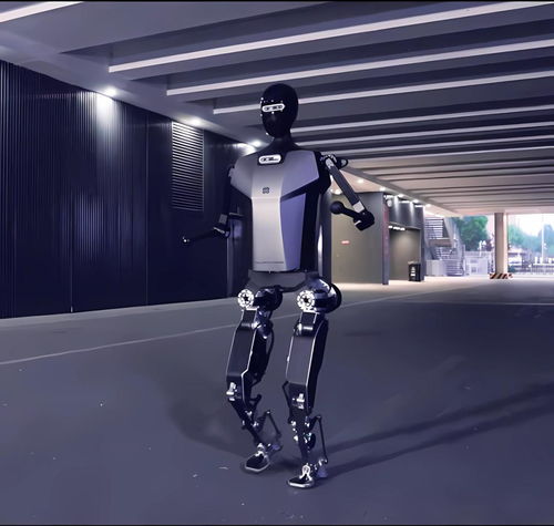 人形机器人向观众敬礼