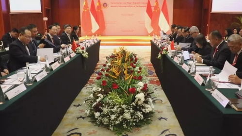 中印尼领导人会谈现场