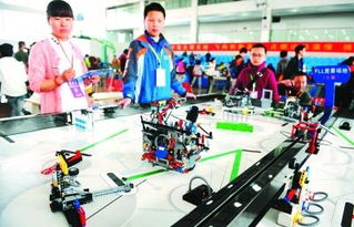 观众在现场观看机器人比赛