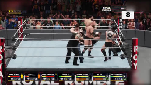 擂台上两名选手激烈对峙