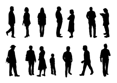 一棵树下的人类剪影，象征生命连接