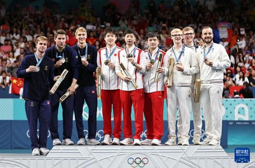 中国男团领取金牌