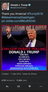 特朗普演讲时iPhone响起画面