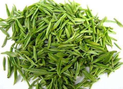 莫干黄芽茶叶特写细节展示