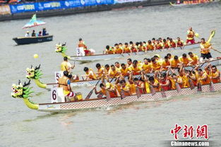 广州珠江边龙舟比赛与游客观赏现场