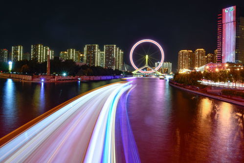天津海河两岸夜景