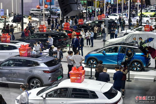 新能源汽车展销会现场图