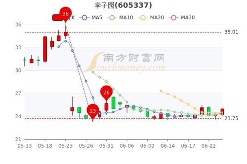 李子园股票走势图