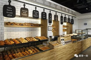 街头五家并排的2元面包店外景