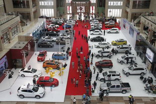 消费者在汽车展台咨询政策详情