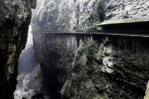 游客在武陵山大裂谷游览