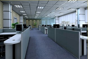 办公室内空荡的工位和未关闭的电脑屏幕