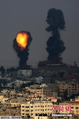 加沙地带以色列军队空袭现场图片