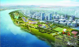 长沙湘江风光带实景图