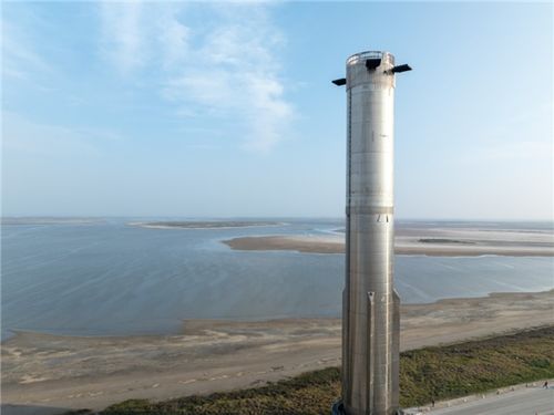 星舰火箭在发射场准备起飞