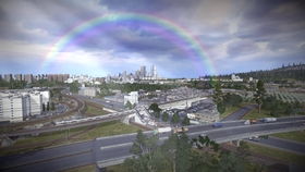 夜晚的城市街道空无一人