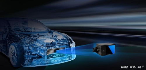 新能源车上安装的激光雷达模块特写
