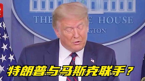 马斯克与特朗普握手交谈的场景