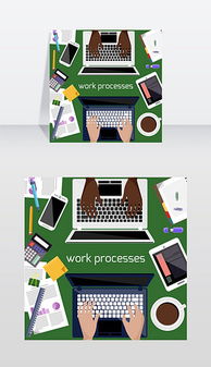 办公桌上笔记本电脑和手机展示录音转文字流程图