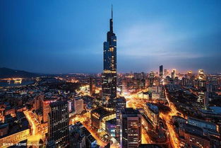 南京新街口高楼林立的城市景观图