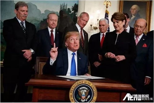 特朗普签署关税政策文件现场照片
