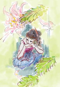 古代女子手持荔枝