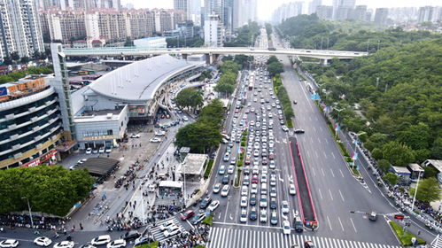 北京城市道路车流密集景象