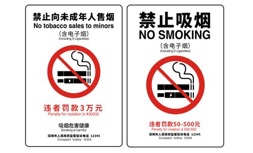 彩票店内挂着禁止吸烟的牌子