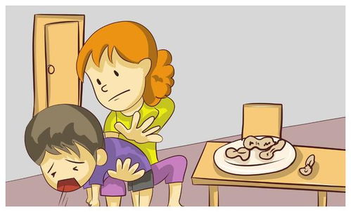 孩子吃粽子被噎住急救场景