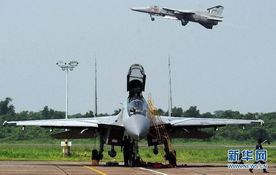 印度空军基地上空的烟雾弥漫