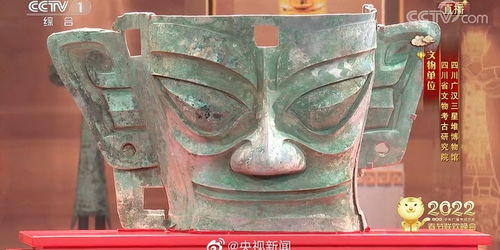 三星堆金面具与现代人脸对比示意图