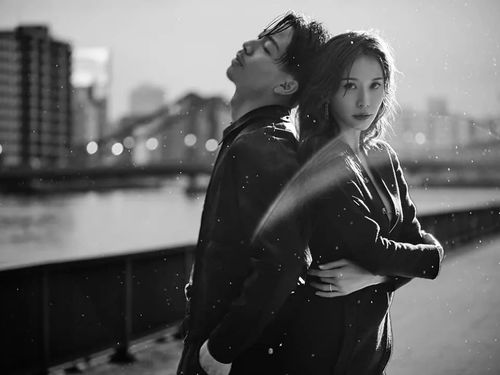 林志玲与日本舞者AKIRA的合影