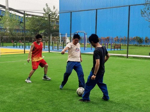 少年在赛场上奋力奔跑