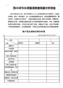 植发客户满意度调查图表