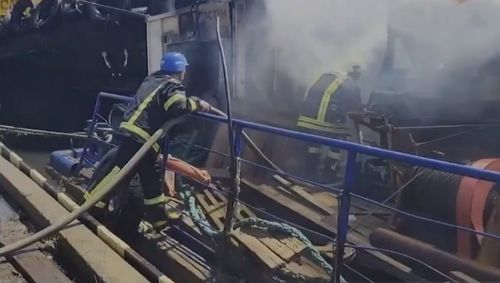 敖德萨空袭现场