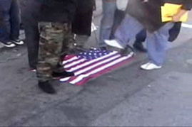 美国街头的穆斯林家庭