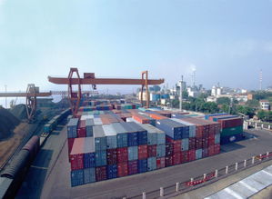 中国制造出口货物集装箱码头