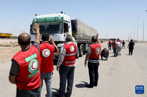 民众排队领取物资