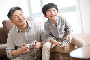 祖孙俩一起玩积木