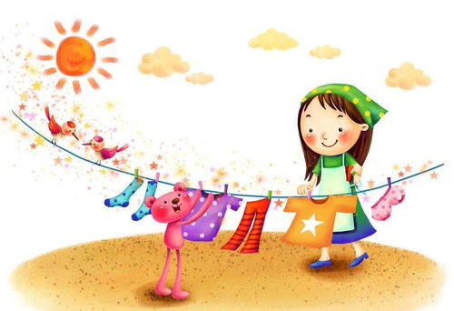 小男孩在雨中帮忙整理道具