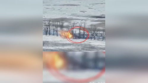 乌军士兵在雪地中进行巡逻