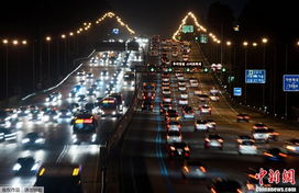 高速公路车流高峰期实景图