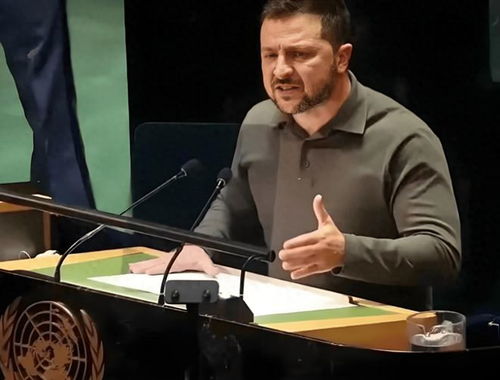 泽连斯基在联合国发言