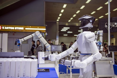 人工智能机器人展示现场