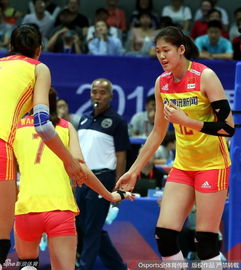 比利时女排在比赛中扣杀