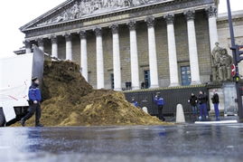 蒙古国议会大楼前抗议人群