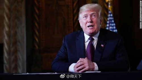 特朗普在海湖庄园外接受采访